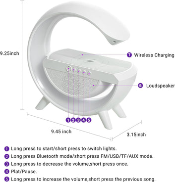 Wireless Charger Atmosphere Lamp - A Multi-functional Marvel of LED Bluetooth Speake